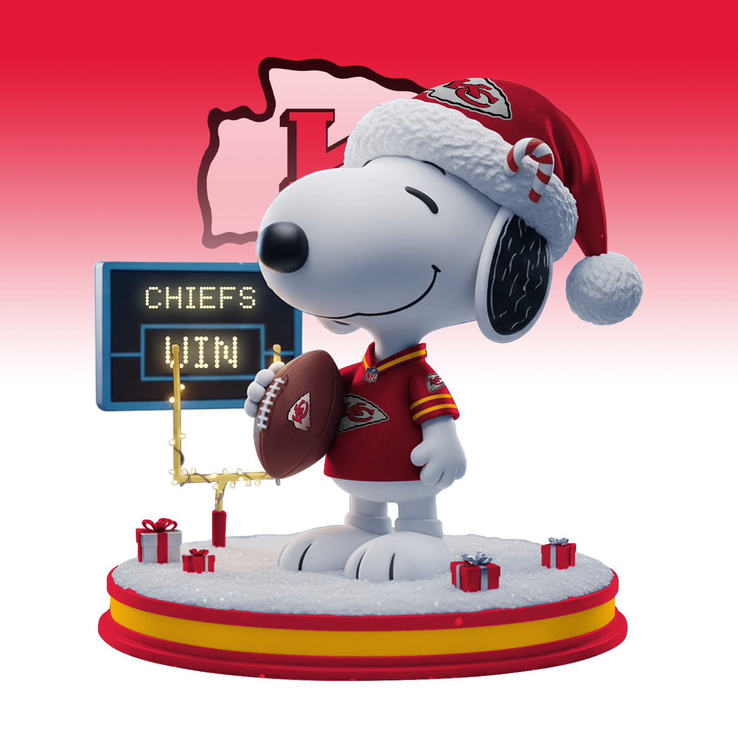 SNP x KCC NFL Christmas Acrylic Model