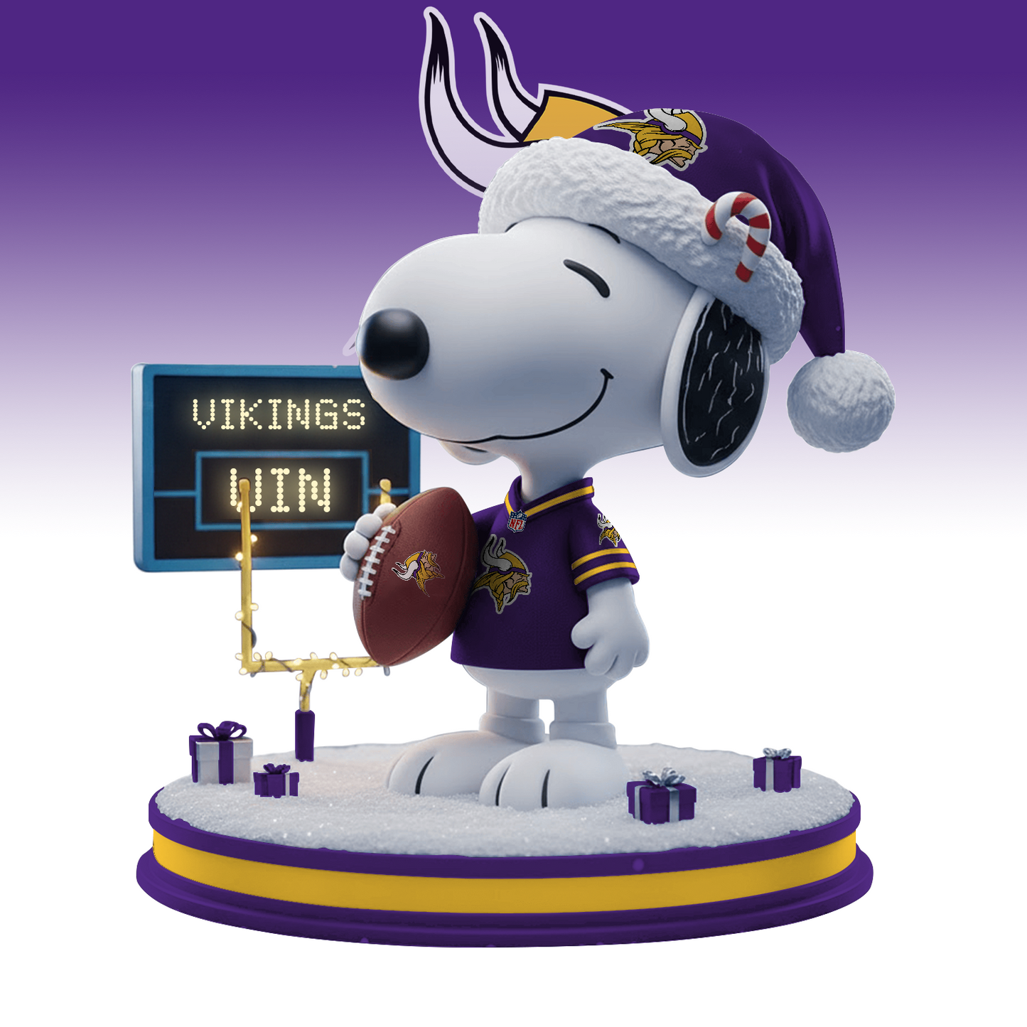 SNP x MIN NFL Christmas Acrylic Model