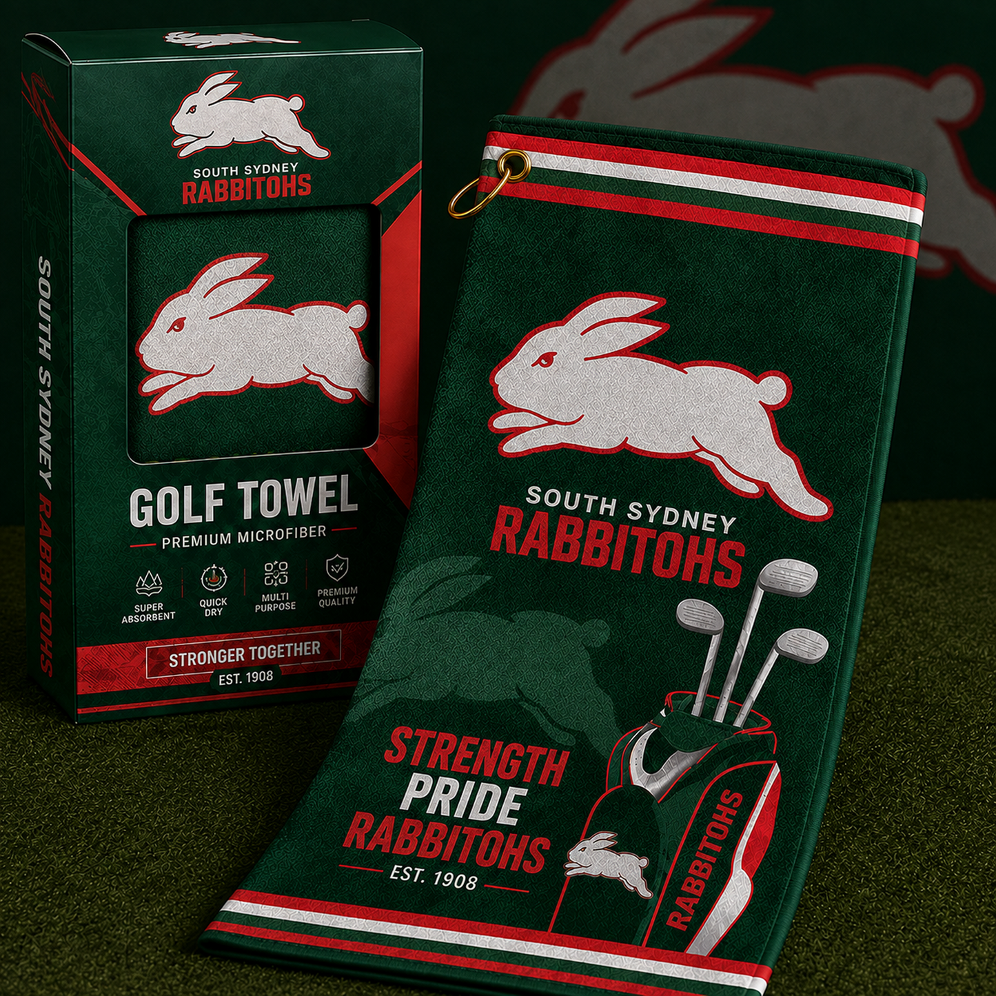 SOU NRL PREMIUM PERSONALIZED GOLF MICROFIBER TOWEL LIMITED EDTION