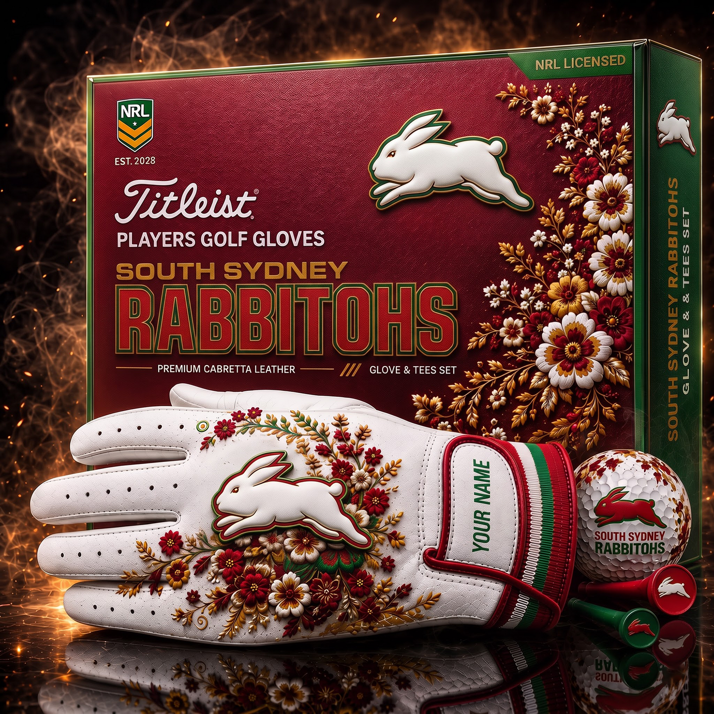 SOU X NRL LUXURY PLAYERS GOLF GLOVE GIFT SET  V2