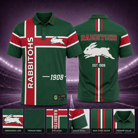 SOU X Premium NRL Men’s Sporty Cross Stripe Polo Shirt