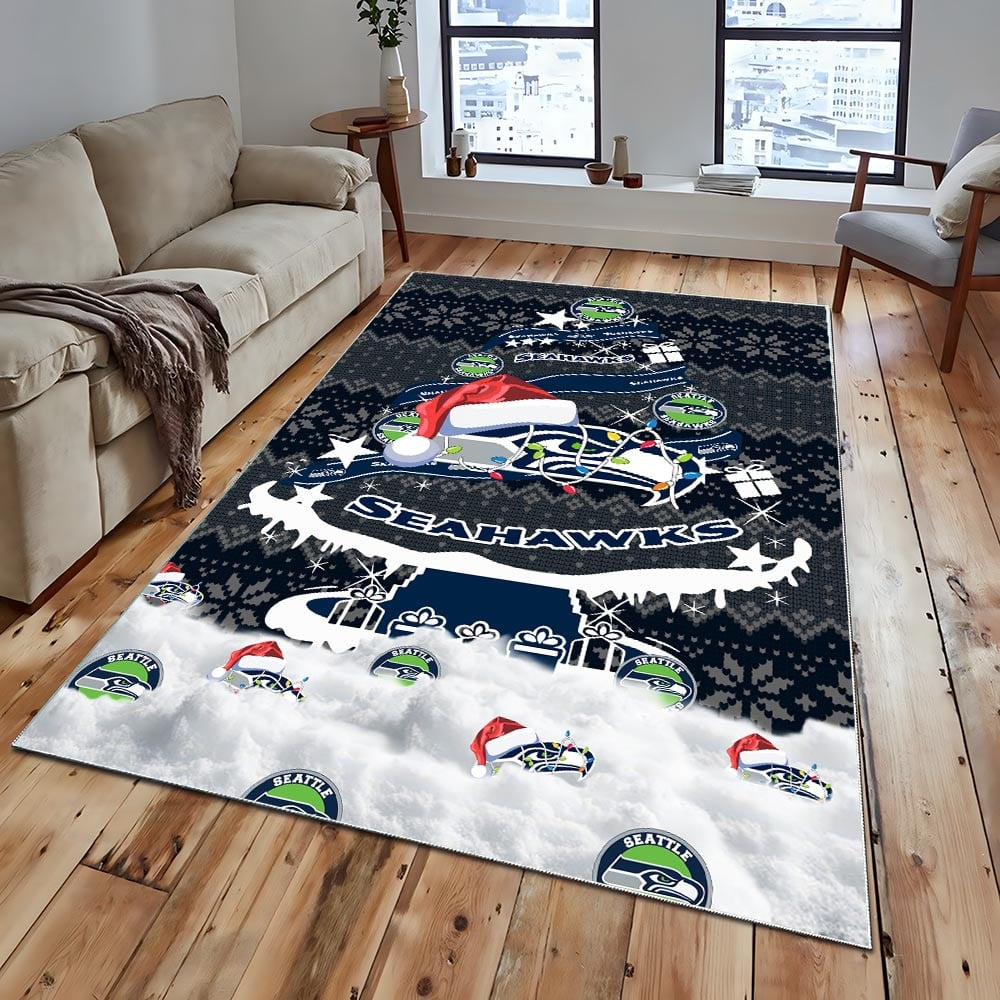 SS NFL Chrismas Carpet Rug DDT NTL