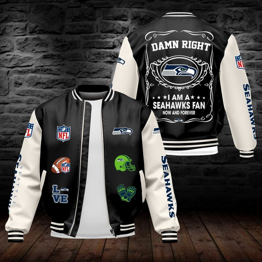 SS NFL Premium Leather Bomber Jacket DDT HLPHUONG