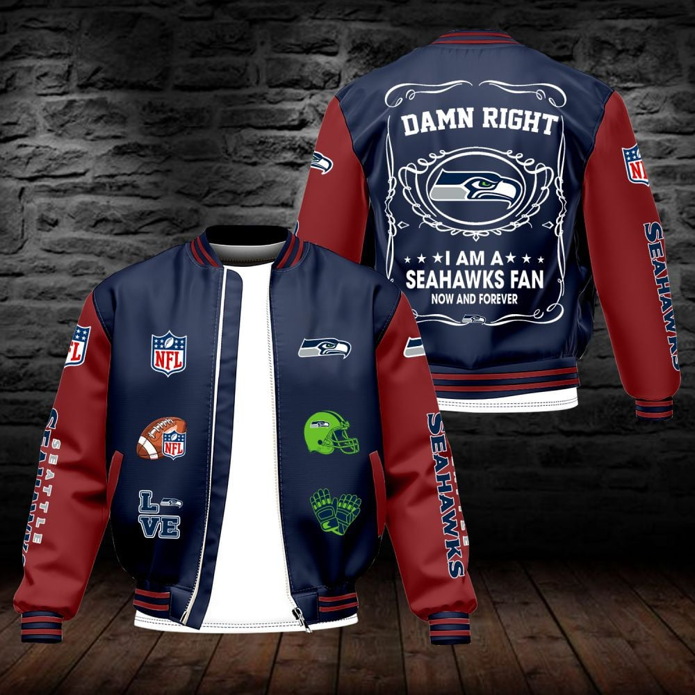 SS NFL Premium Leather Bomber Jacket DDT HLPHUONG