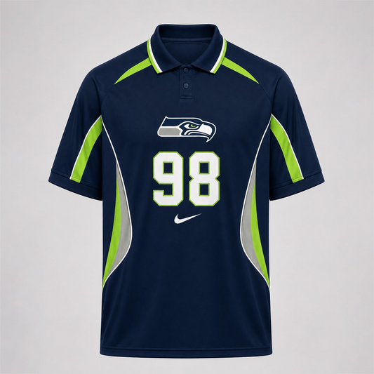 SS Premium NFL Custom Number Sports Style Polo Shirt