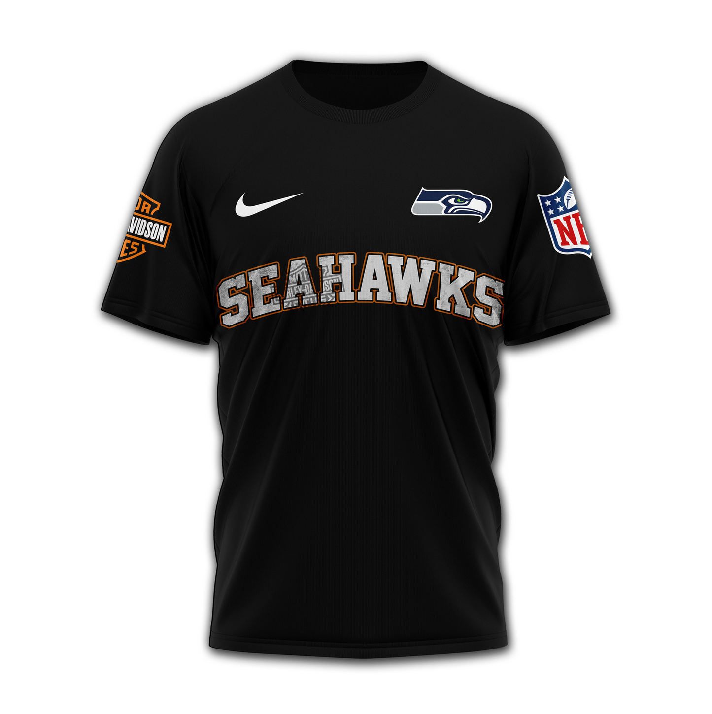 SS Premium NFL Harley-Davidson Santa Claus 3D Shirt DDT NTL