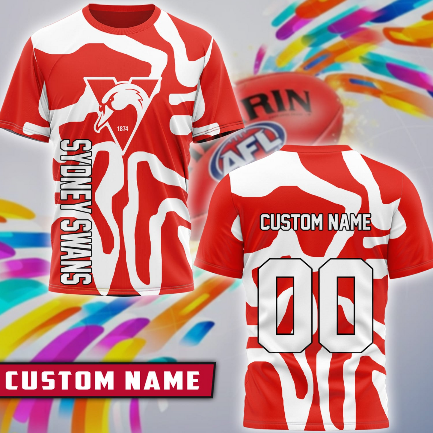 SS x AFL Premium 3D Shirt Personalized Special Gift For Fan DDT CTND