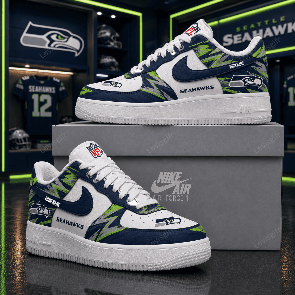 SS x NFL Premium AF1 Sneaker Personalized Gift For Fan