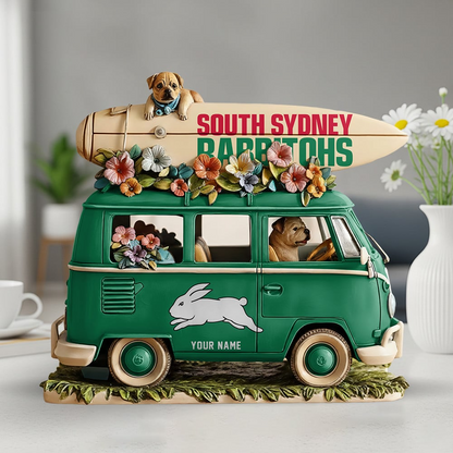 SSR x NRL Funny Dog Driving Summer Car Acrylic Block Plaque Custom Name Gifts DDT CTND