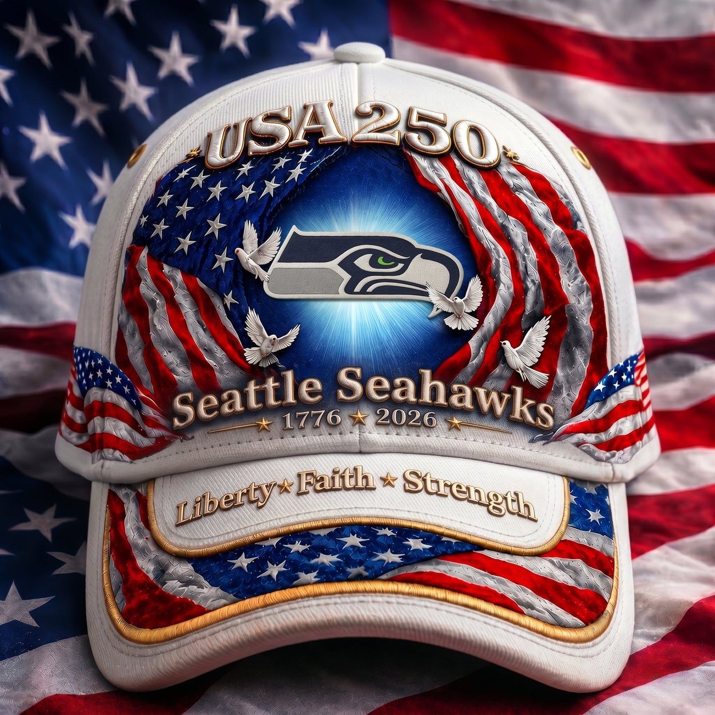 Premium NFL x SS 250 Years  Anniversary Of Freedom  Cap 220626