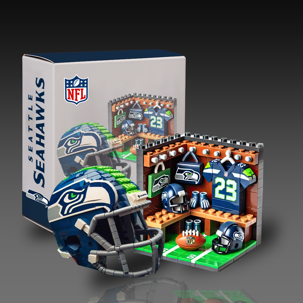 NFL Team Changing Room & Helmets Building Block Football Set DDT CTND