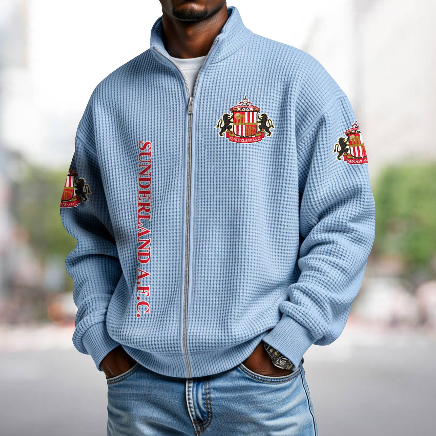 SUN x EPL Waffle Zip Up Sweatshirt DatND DVT