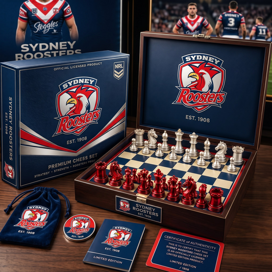 SYD X PREMIUM NRL CHAMPIONS CHESS SET – LIMITED COLLECTOR EDITION