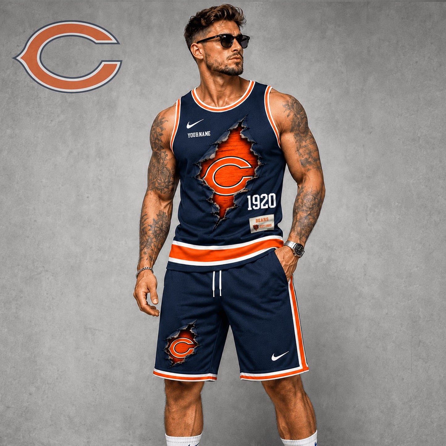 Signature Luxury NFL X CHI Game Day Football Fan Tank Top Bespoke Sovereign Shirt 110626