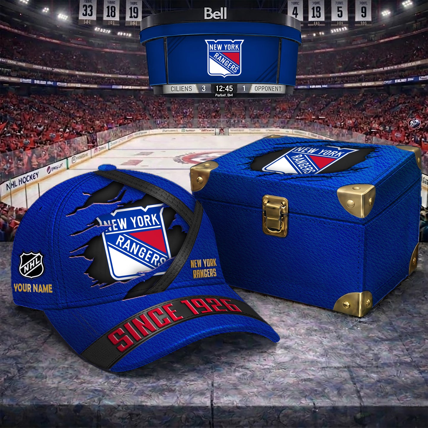 Signature Series NHL x NYR  BESPOKE CRACK CUSTOM NAME HAT V2 PLUS NDT NTN 250426