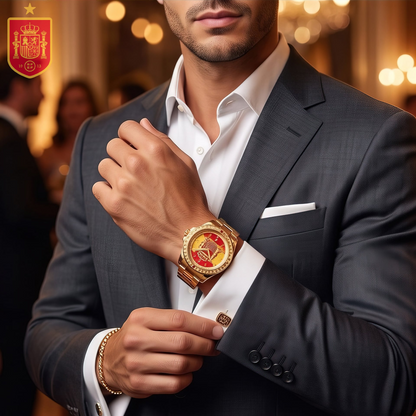 Spain National Football Team 2026 World Cup Champions Stainless Steel Watch