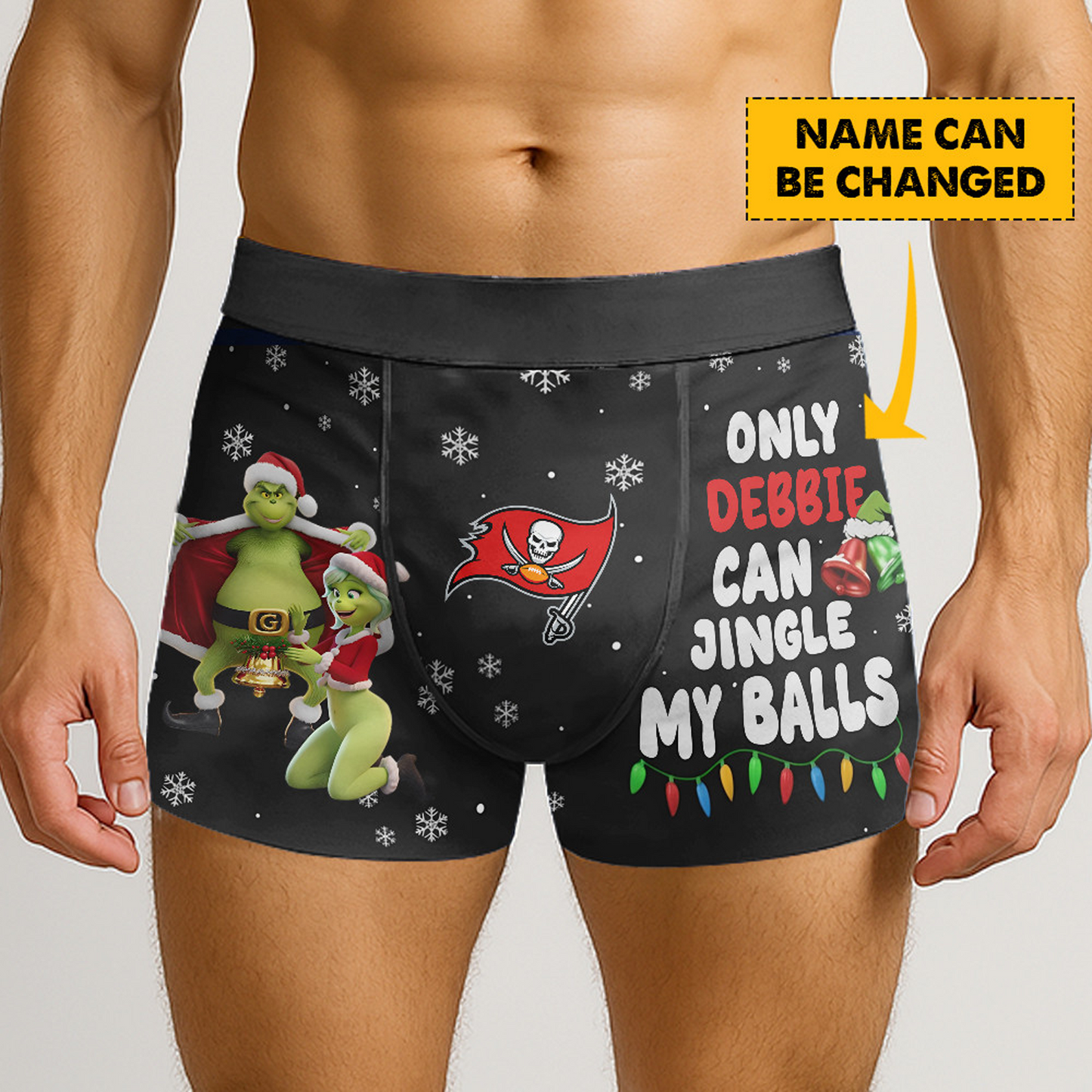TB x NFL Funny Grinch Men Boxers Personalized Any Name DatND DVT