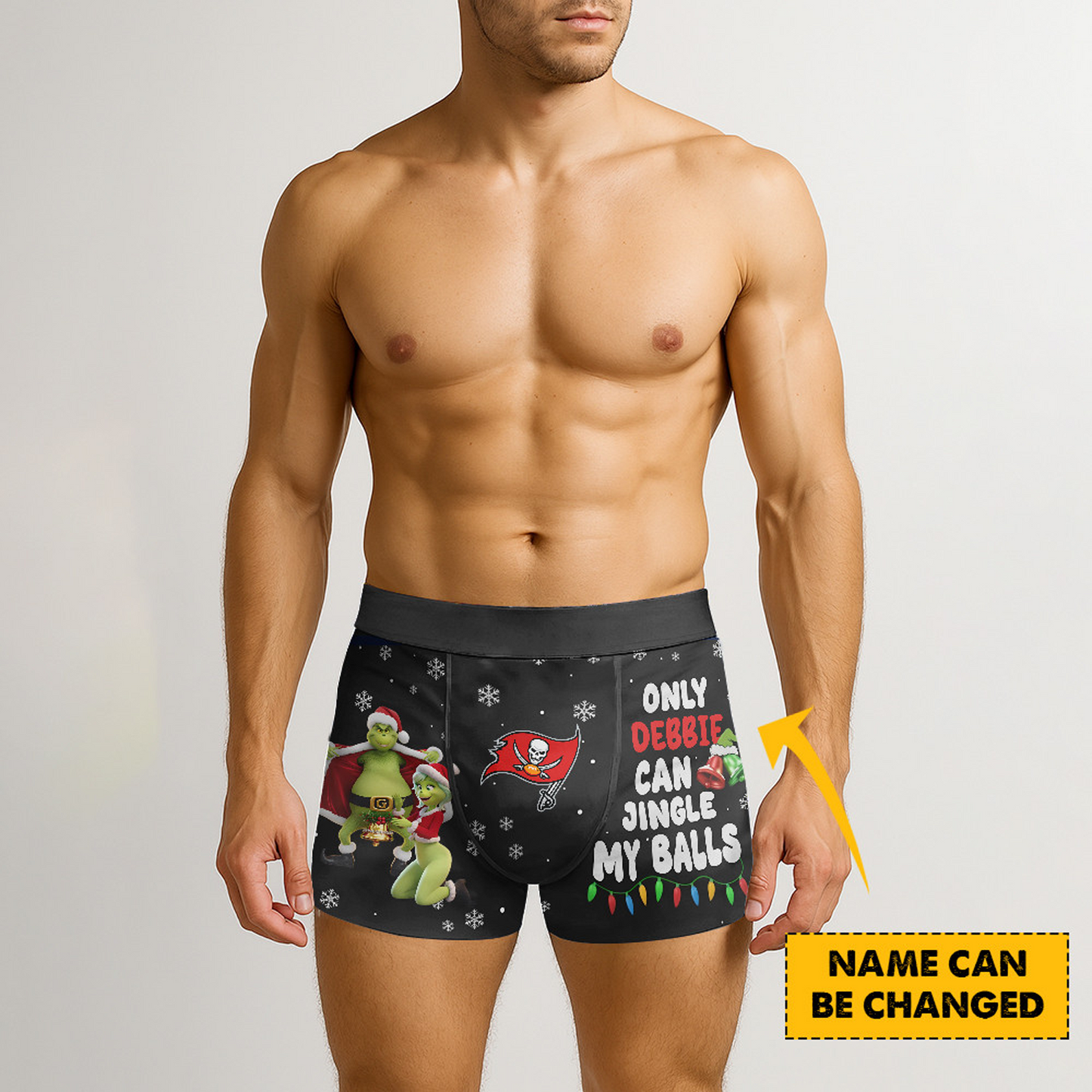 TB x NFL Funny Grinch Men Boxers Personalized Any Name DatND DVT