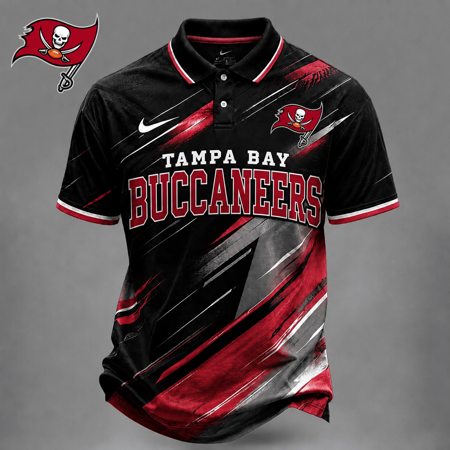 TB x NFL Premium Bold Stripe Polo Shirt
