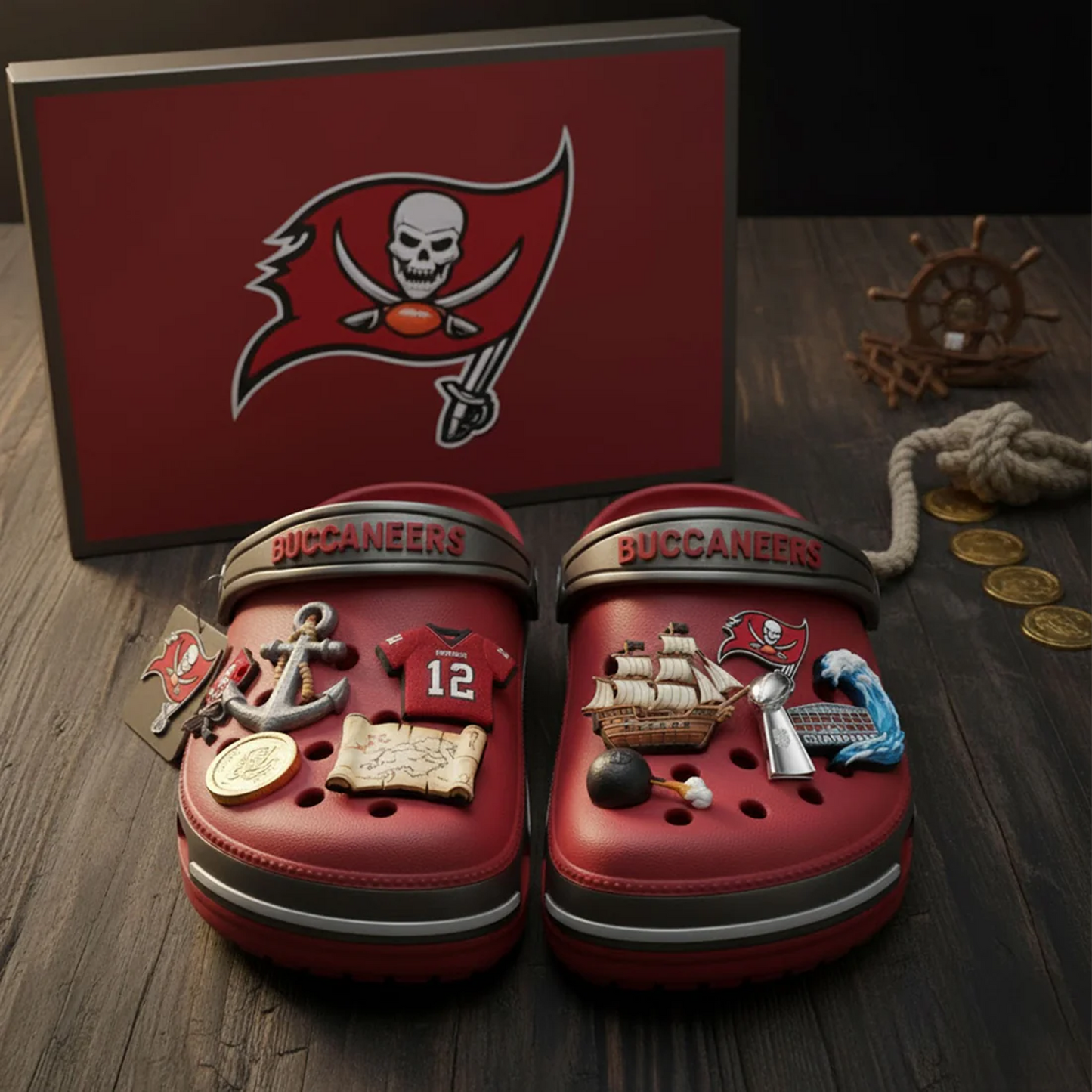 TB x NFL Premium Crocs Clogs Shoes DATND TANTD