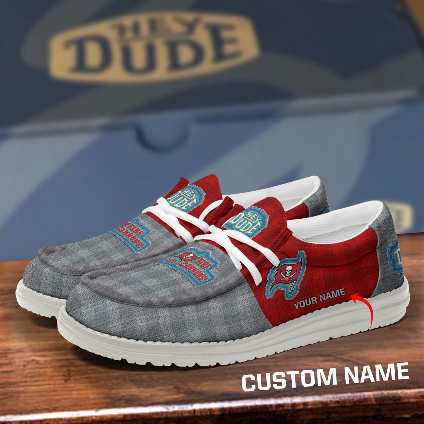 TB x NFL Premium Hey Dude Shoes DATND TANTD