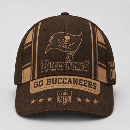 TB x NFL Premium Vintage Leather Personalized Cap for Loyal Fans