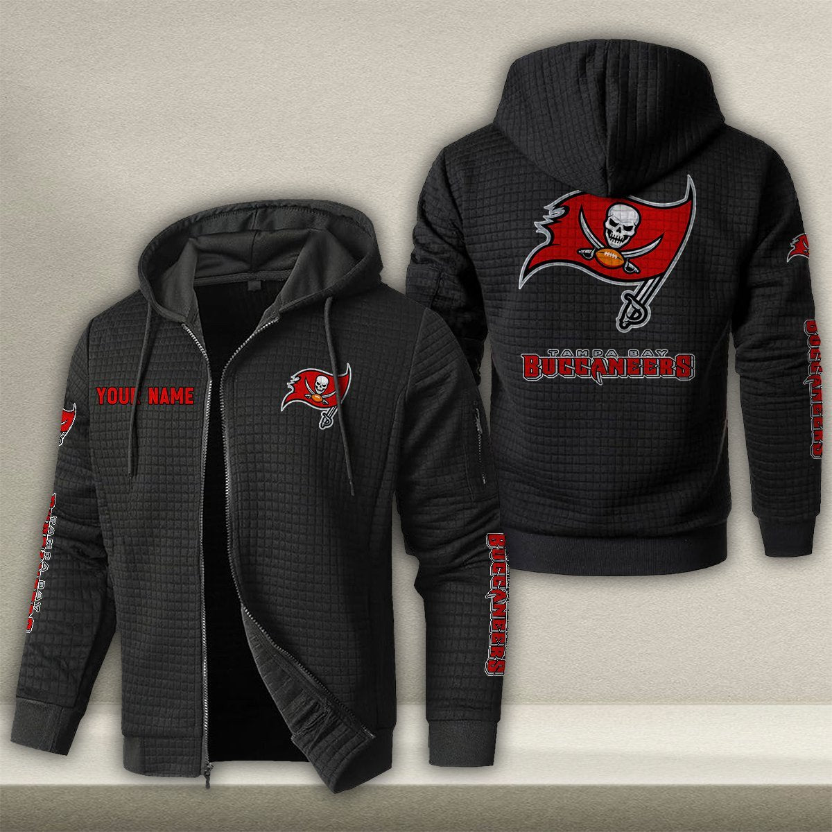 TB x NFL Quilted Zip Hoodie DatND DVT