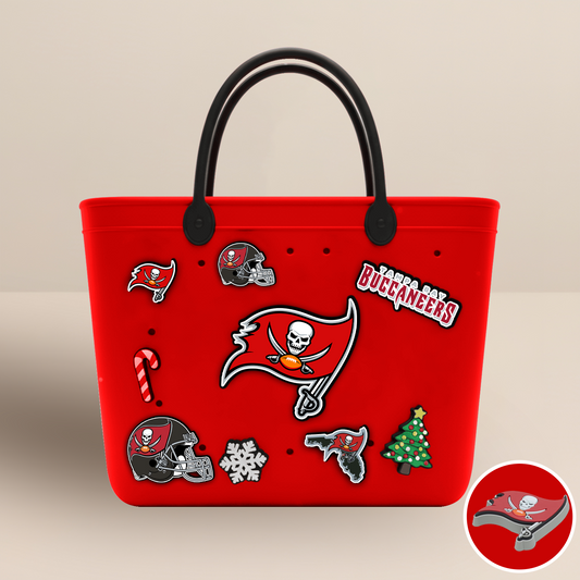 TB x NFL Rubber Tote Bag with Team Charms DATND TANTD
