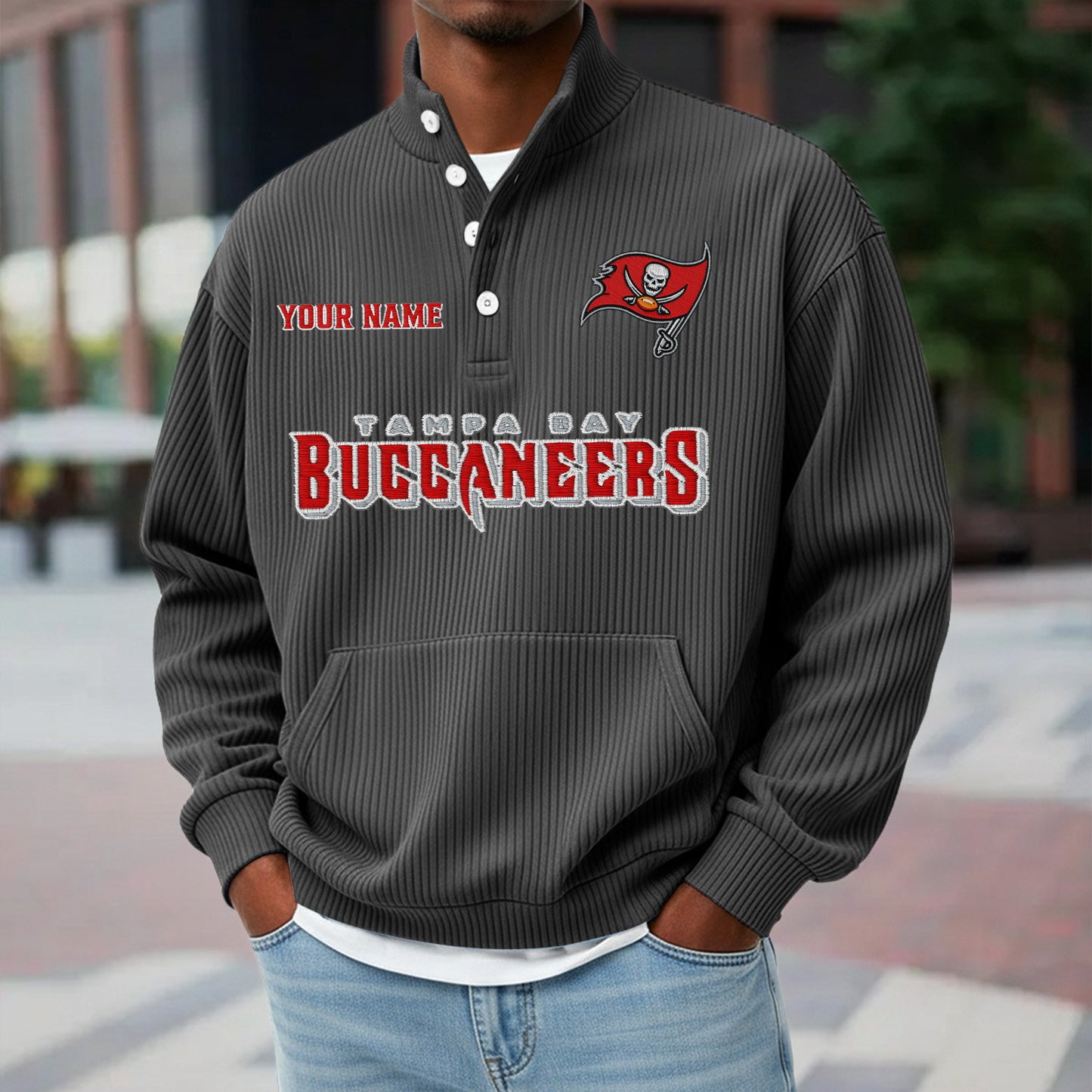 TB x NFL Waffle High Neck Long Sleeved Sweatshirt DATND TANTD 221125