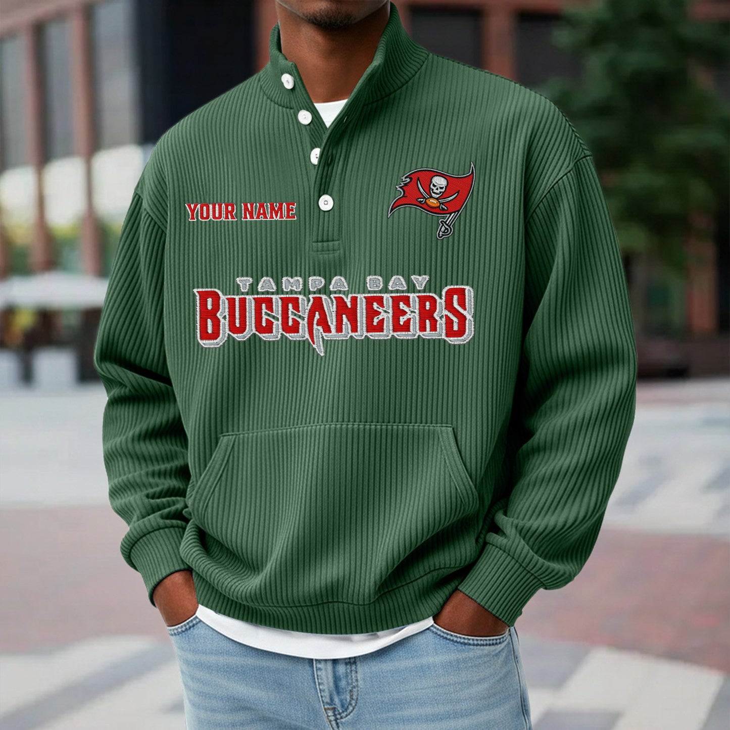TB x NFL Waffle High Neck Long Sleeved Sweatshirt DATND TANTD 221125