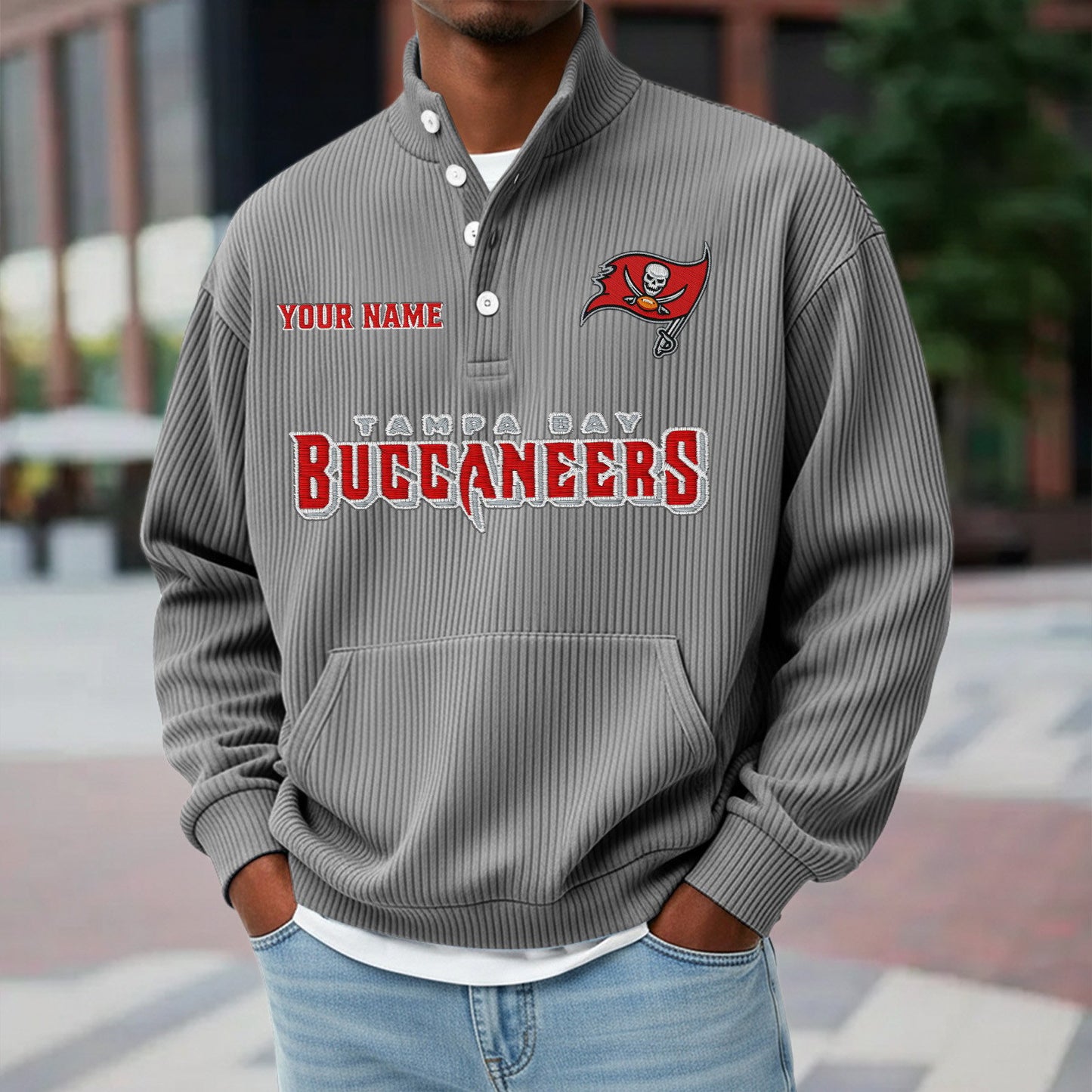 TB x NFL Waffle High Neck Long Sleeved Sweatshirt DATND TANTD 221125