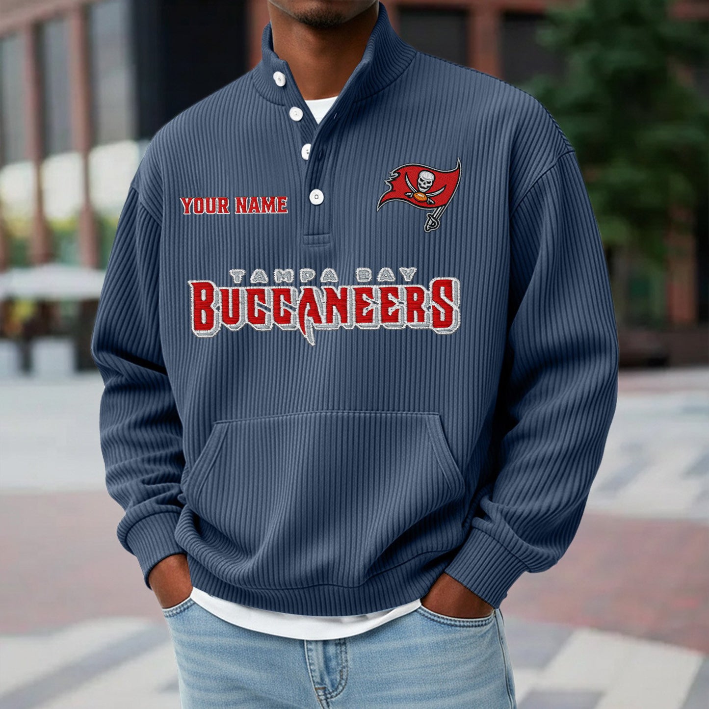 TB x NFL Waffle High Neck Long Sleeved Sweatshirt DATND TANTD 221125