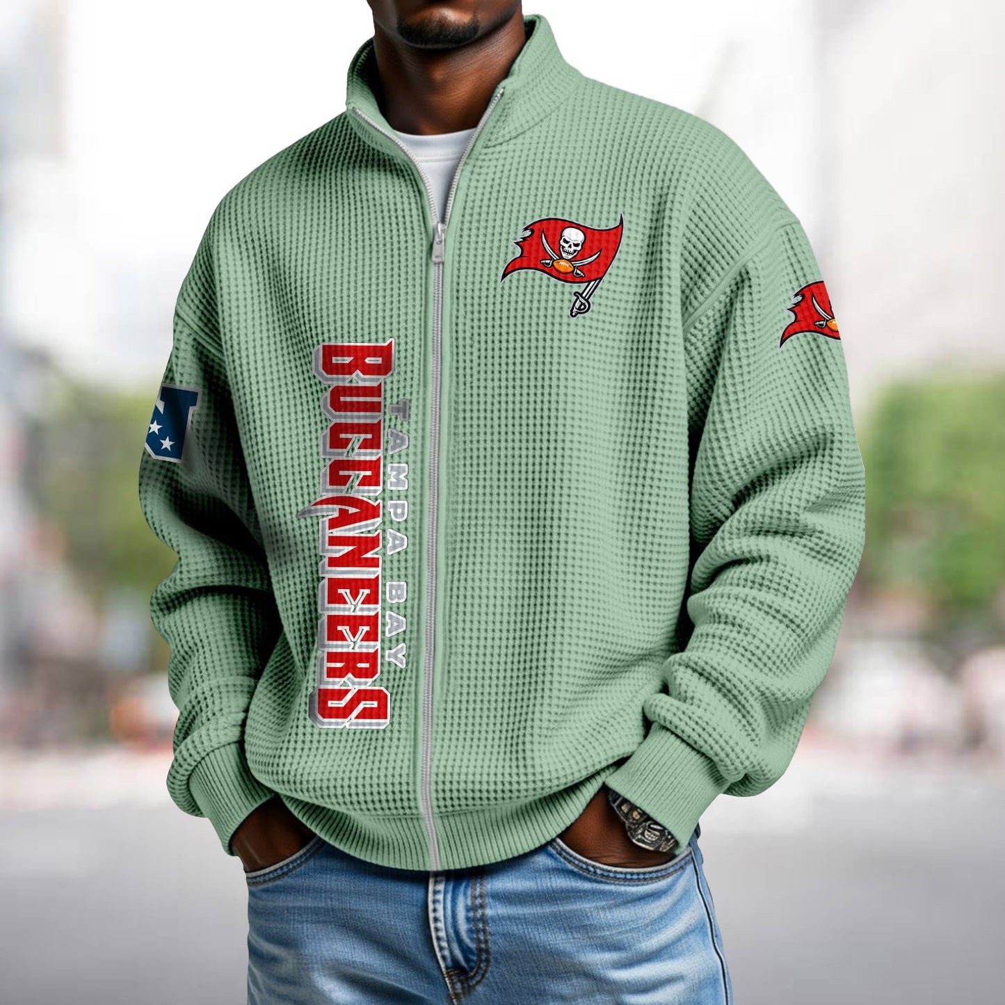 TB x NFL Waffle Zip-Up Sweatshirt DATND TANTD