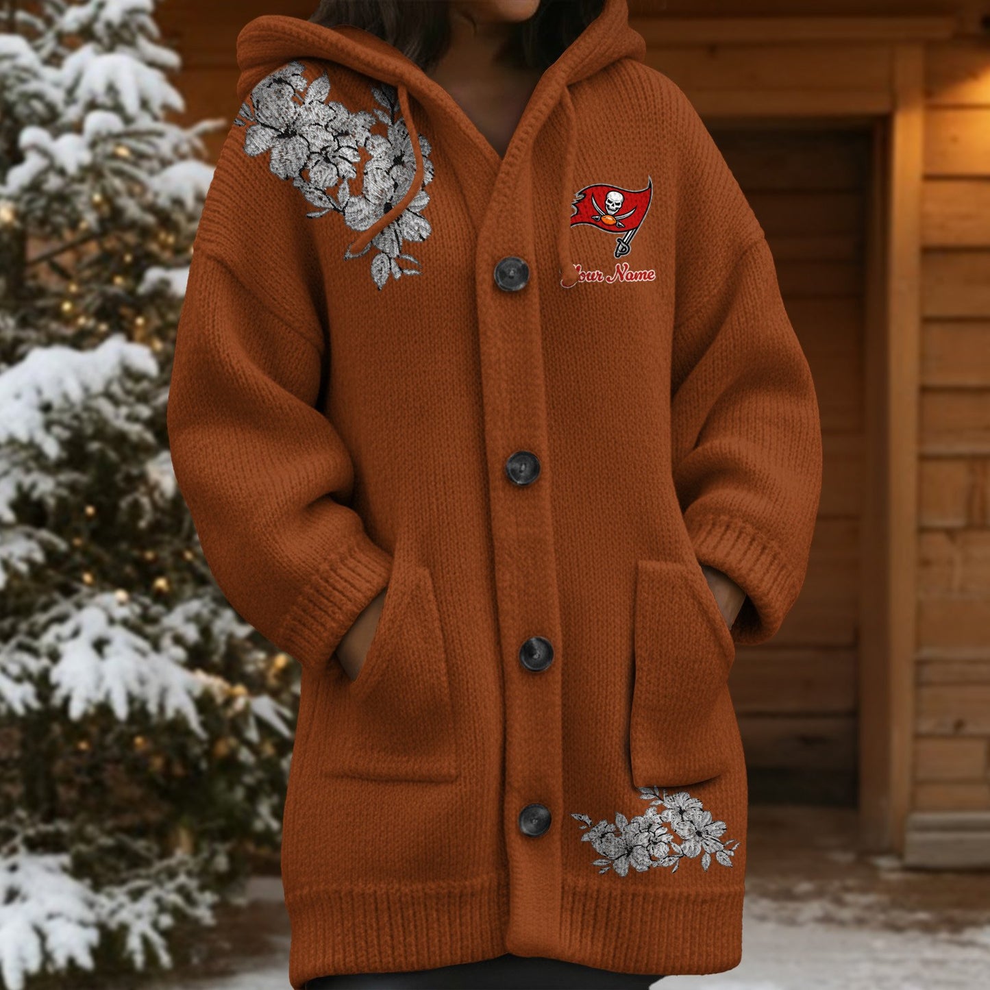 TB x NFL Women's Casual Knitted Hooded Cardigan DATND TANTD 211125
