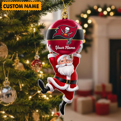 TB x Personalized NFL Acrylic Ornament Christmas DATND TANTD