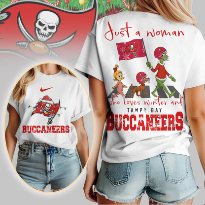 TBB Premium NFL Just A Woman Who Loves Winter 3D Shirt DDT CTND