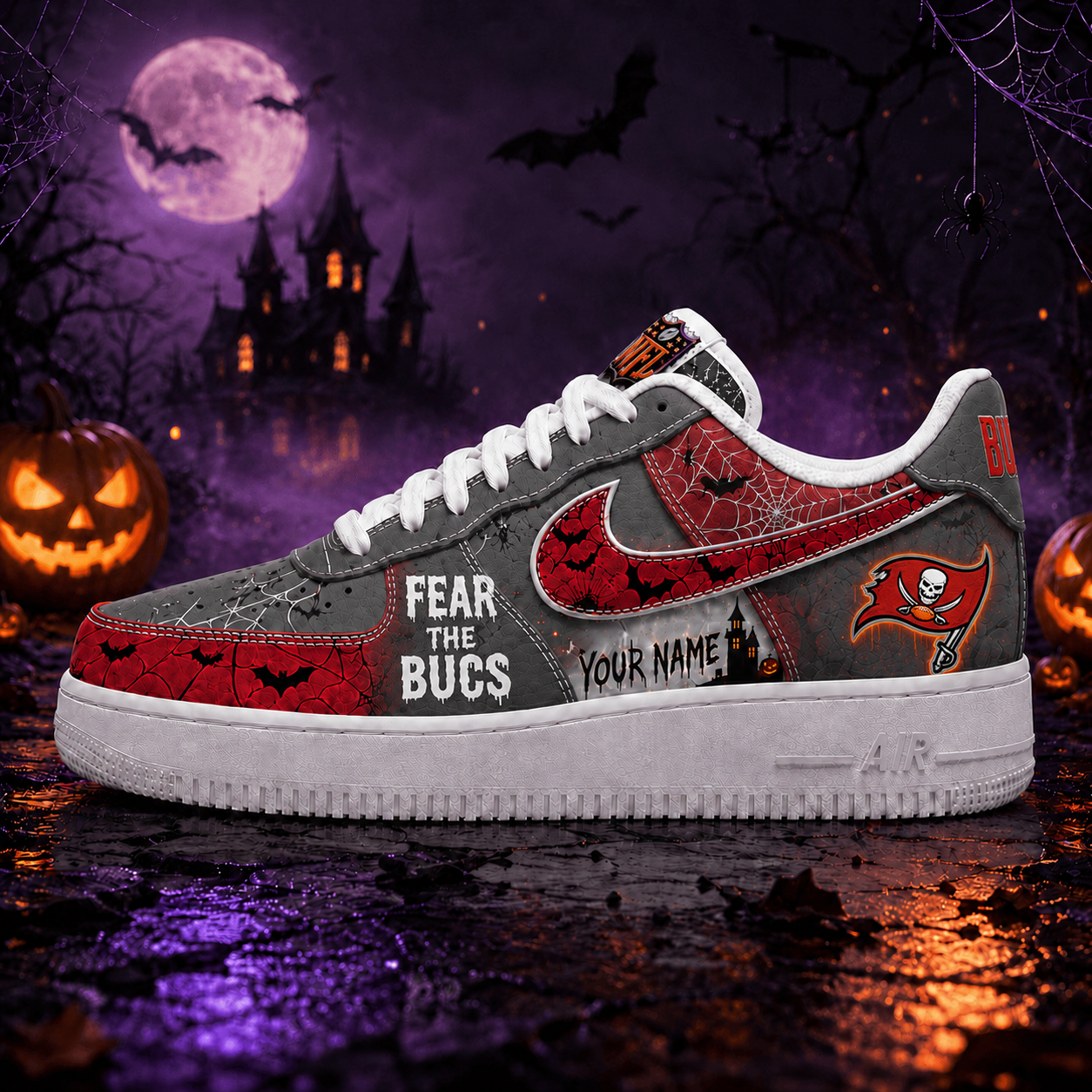 TBB x Premium NFL Fear The Team Halloween AF1 Sneakers