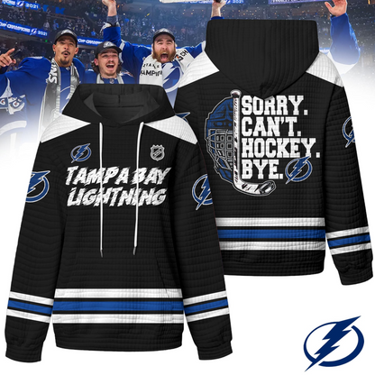 TBL Premium NHL Sorry Busy Hockey Waffle Hoodie DDT NTL