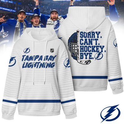 TBL Premium NHL Sorry Busy Hockey Waffle Hoodie DDT NTL
