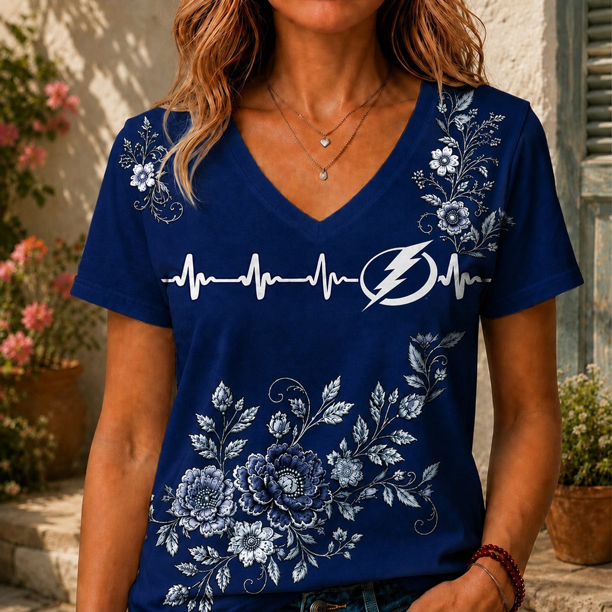 TBL x NHL Luxury Women V-Neck Shirt