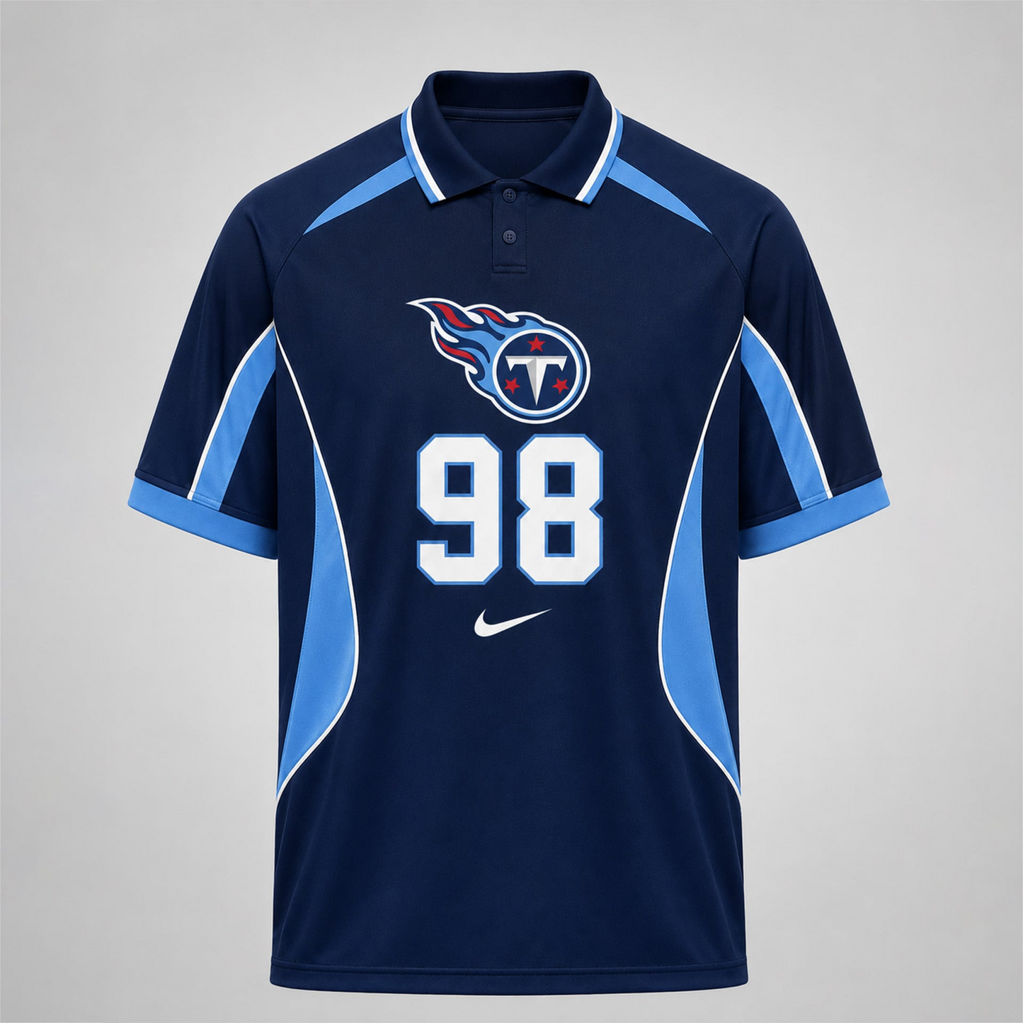 TEN Premium NFL Custom Number Sports Style Polo Shirt 2406