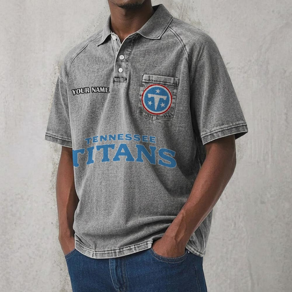 TEN x NFL Men's Distressed Turn-Down Collar Polo DATND TANTD 250526