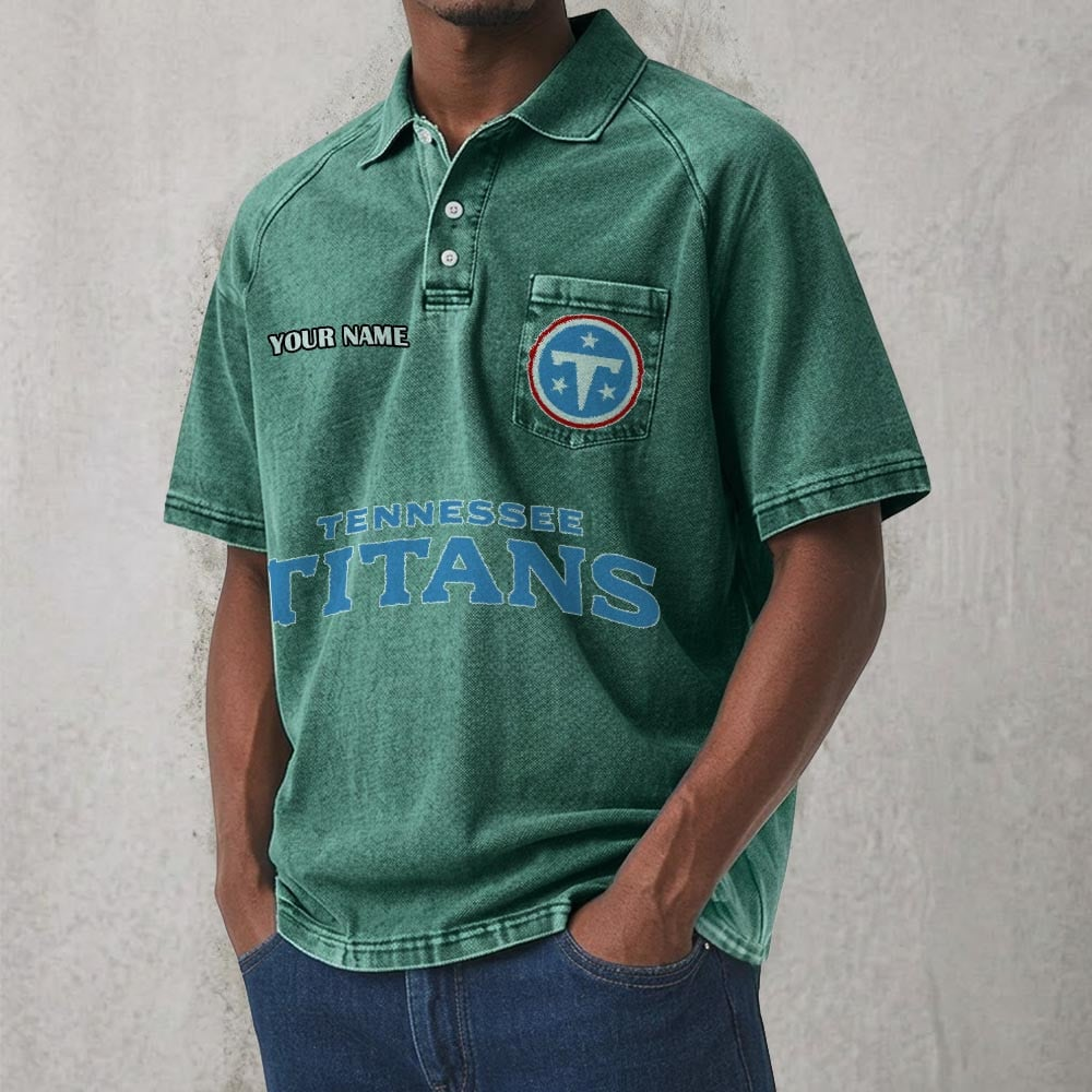 TEN x NFL Men's Distressed Turn-Down Collar Polo DATND TANTD 250526