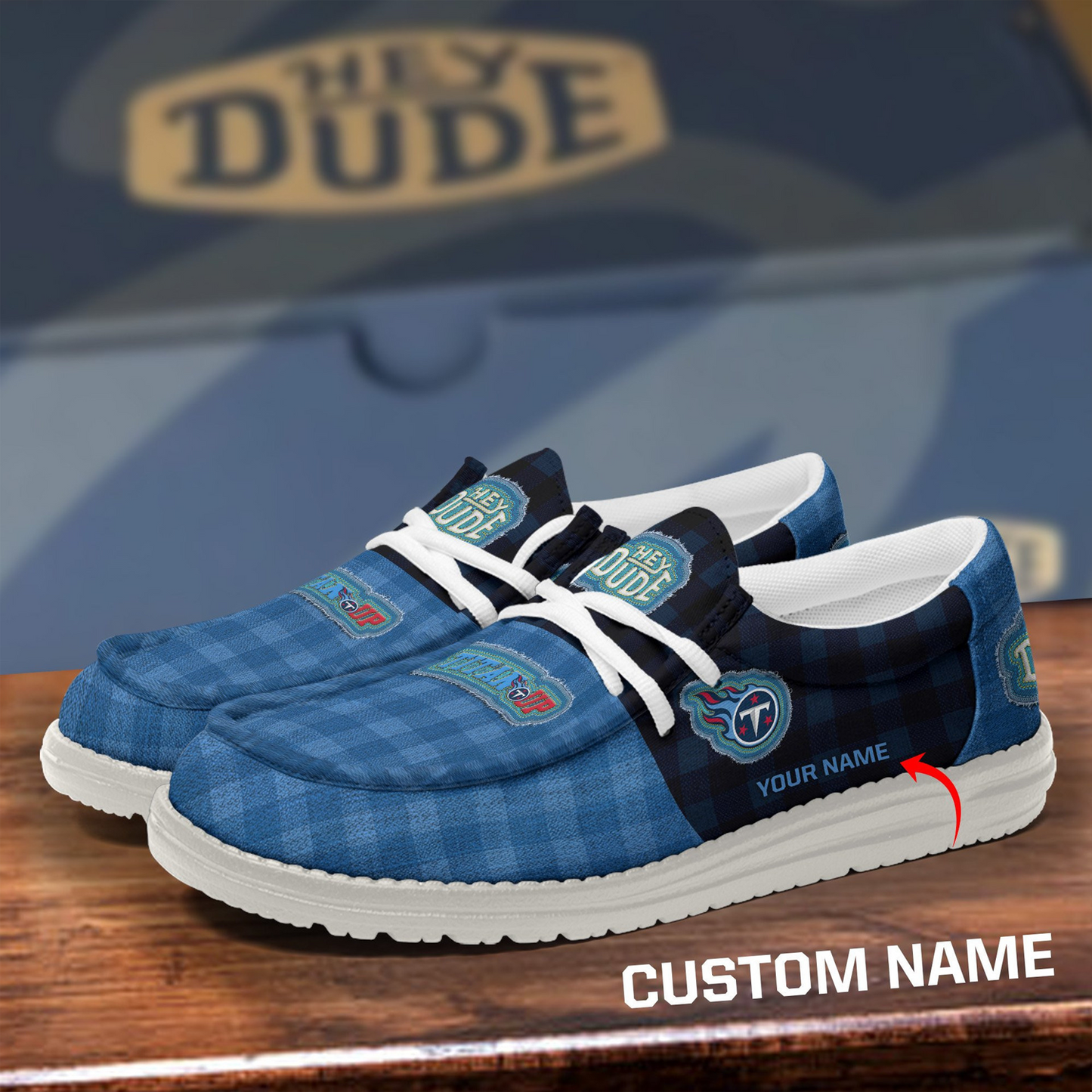 TEN x NFL Premium Hey Dude Shoes DATND TANTD