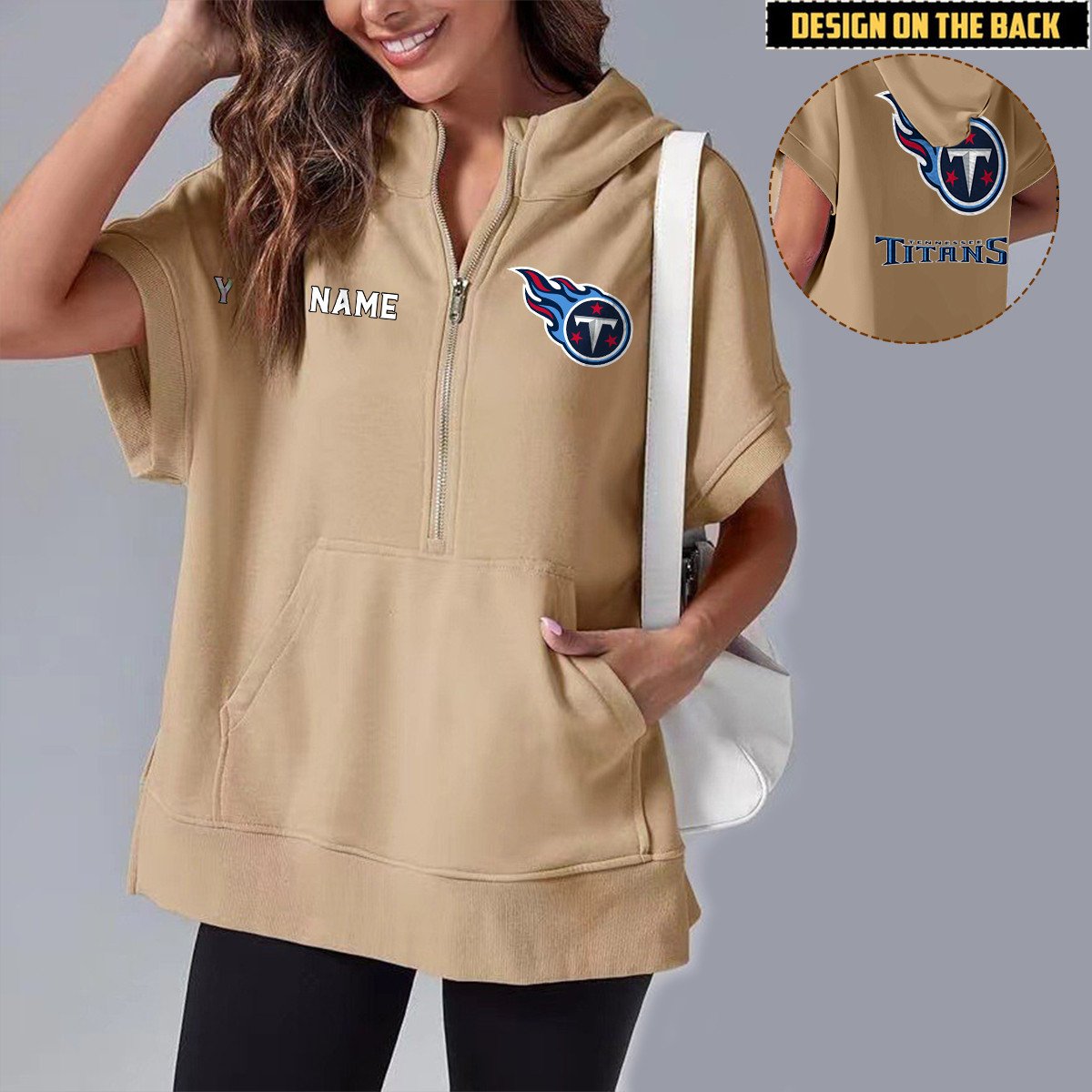 TEN x NFL Short Sleeve Zip Hoodie DATND TANTD