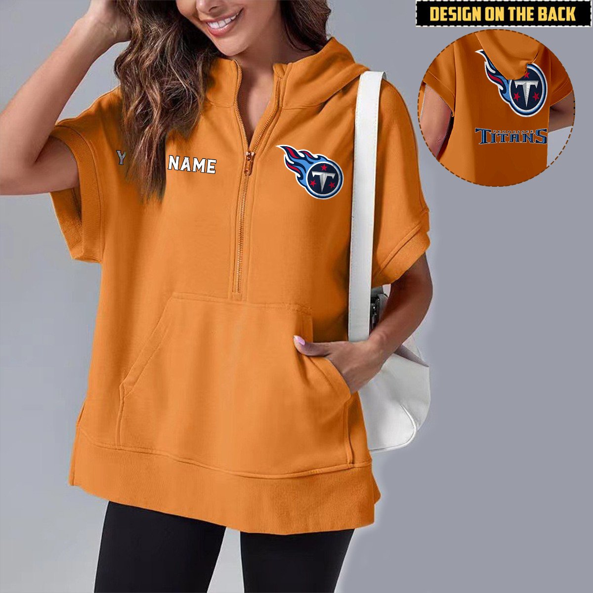 TEN x NFL Short Sleeve Zip Hoodie DATND TANTD