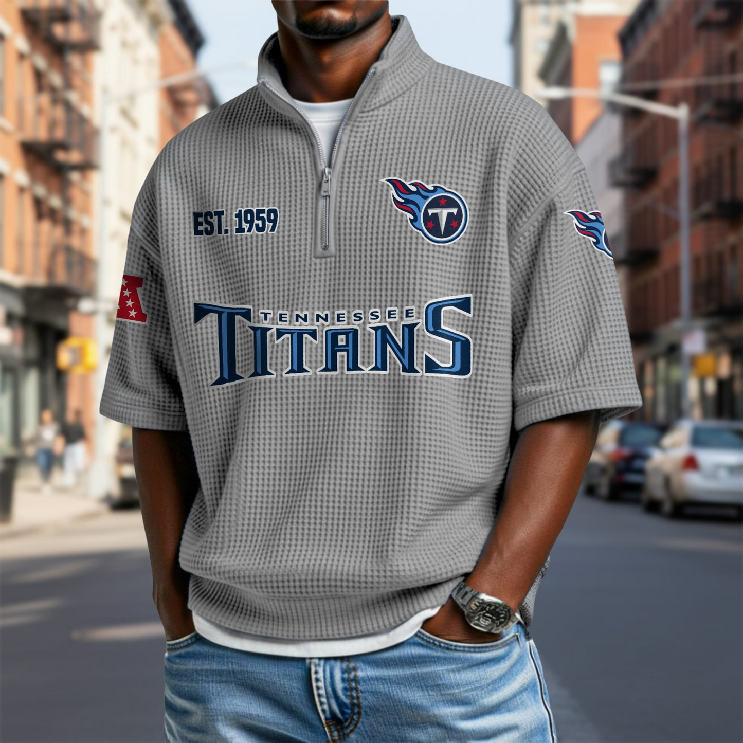 TEN x NFL Waffle Short Sleeve Polo Shirt DatND DVT