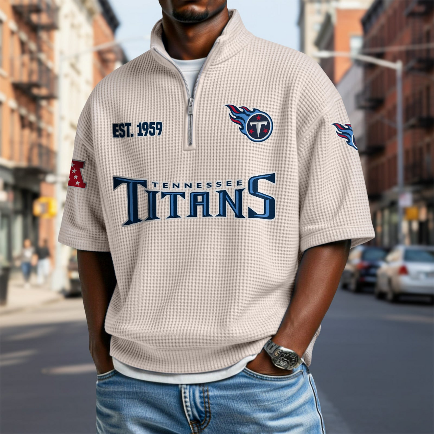 TEN x NFL Waffle Short Sleeve Polo Shirt DatND DVT