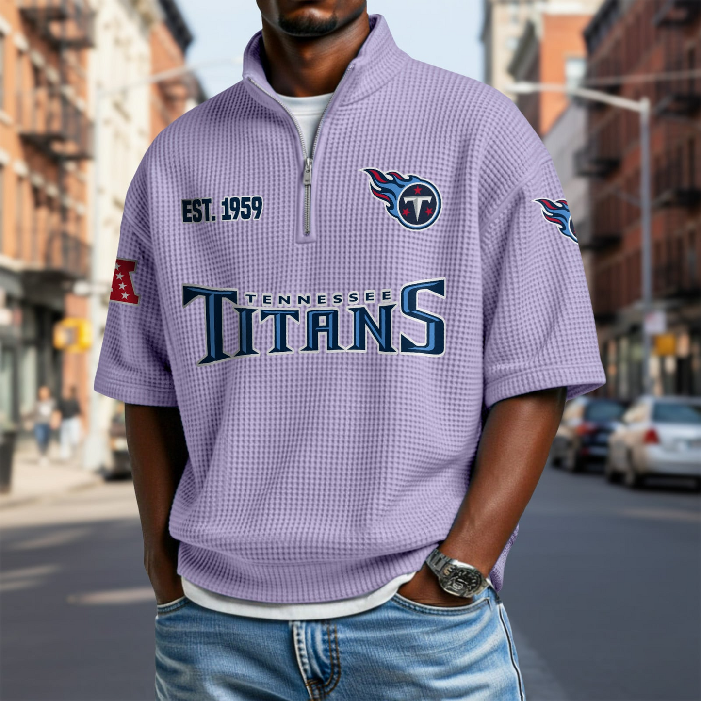 TEN x NFL Waffle Short Sleeve Polo Shirt DatND DVT