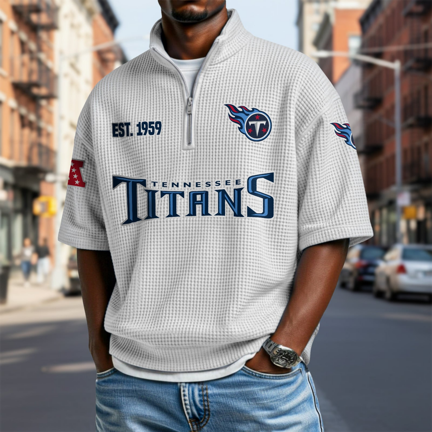 TEN x NFL Waffle Short Sleeve Polo Shirt DatND DVT